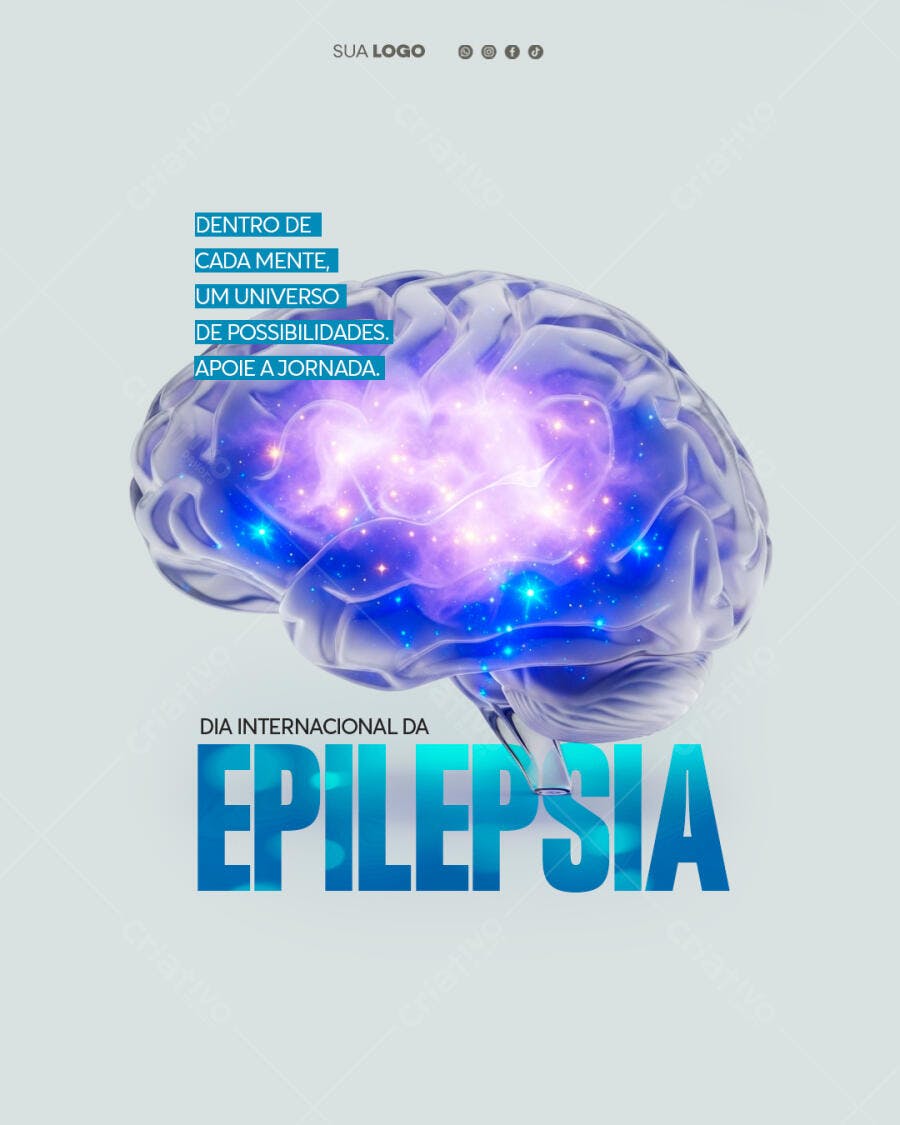 Post Instagram Dia Internacional da Epilepsia PSD Editável