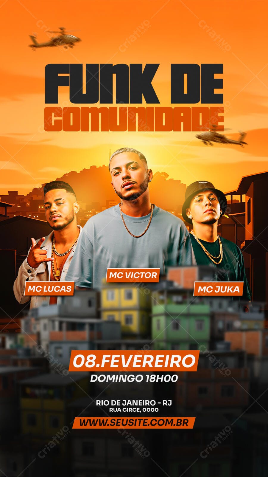 Story Funk de Comunidade Fevereiro PSD Editável