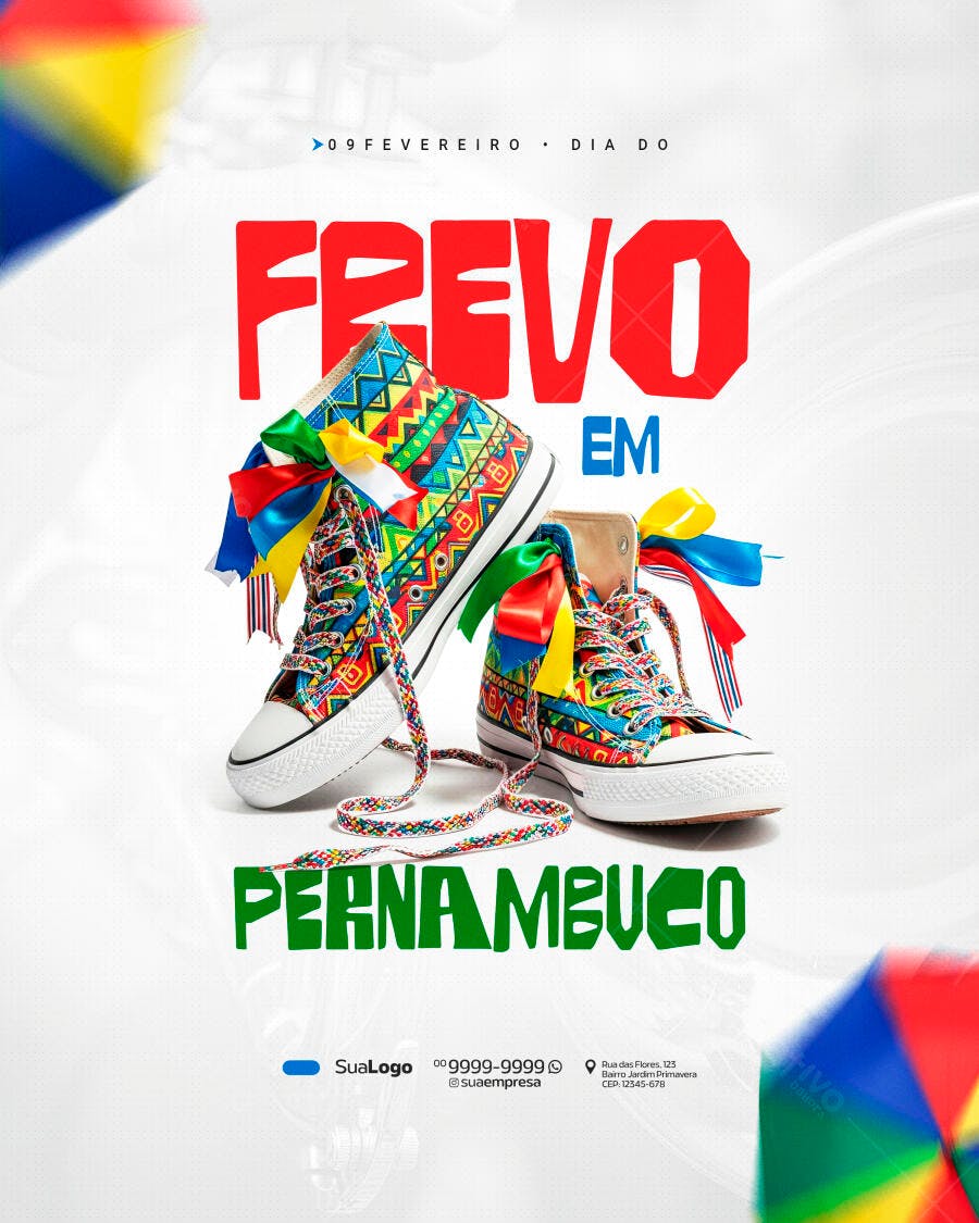 Post Instagram Dia do Frevo Pernambuco PSD Editável
