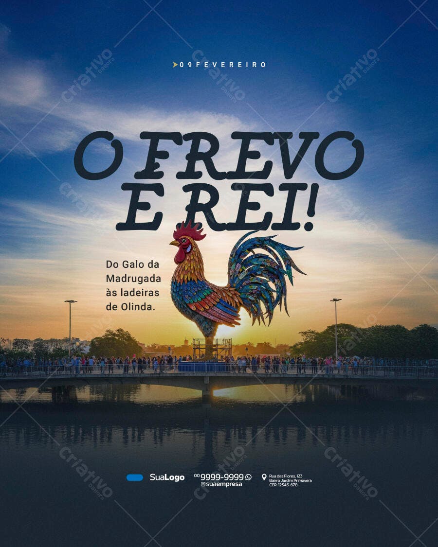 Post Instagram Carnaval Frevo Olinda PSD Editável