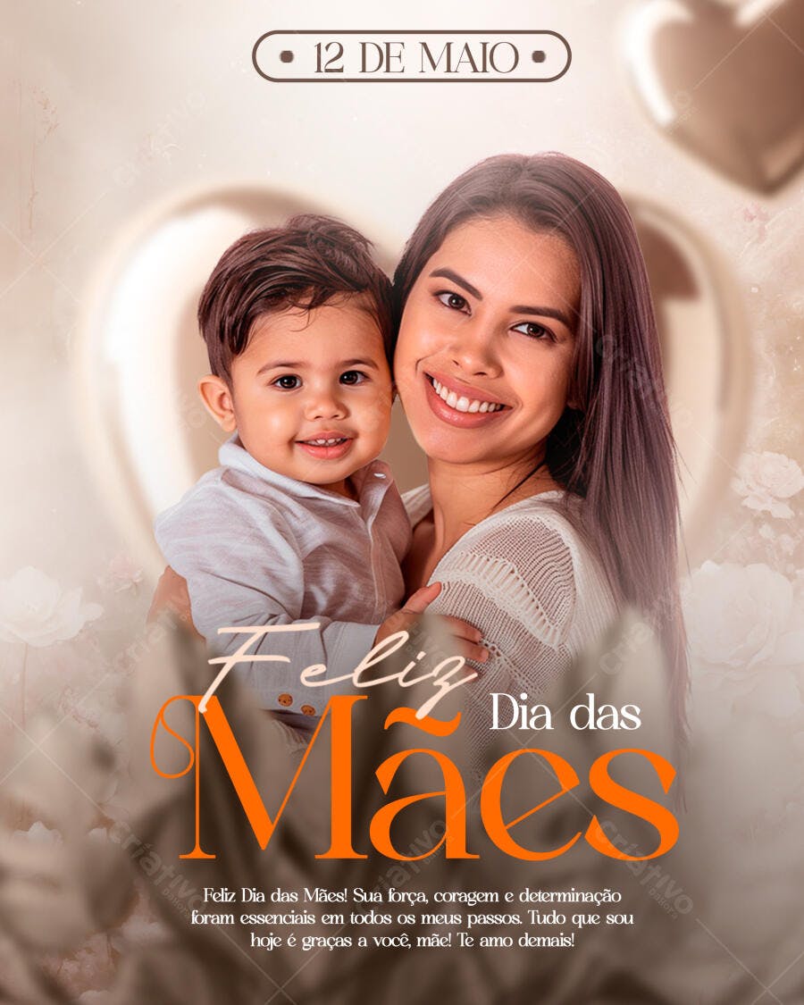 Post Instagram Dia das Mães 12 de Maio PSD Editável