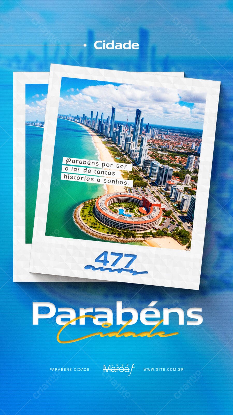 Story Instagram Aniversário Cidade PSD Editável