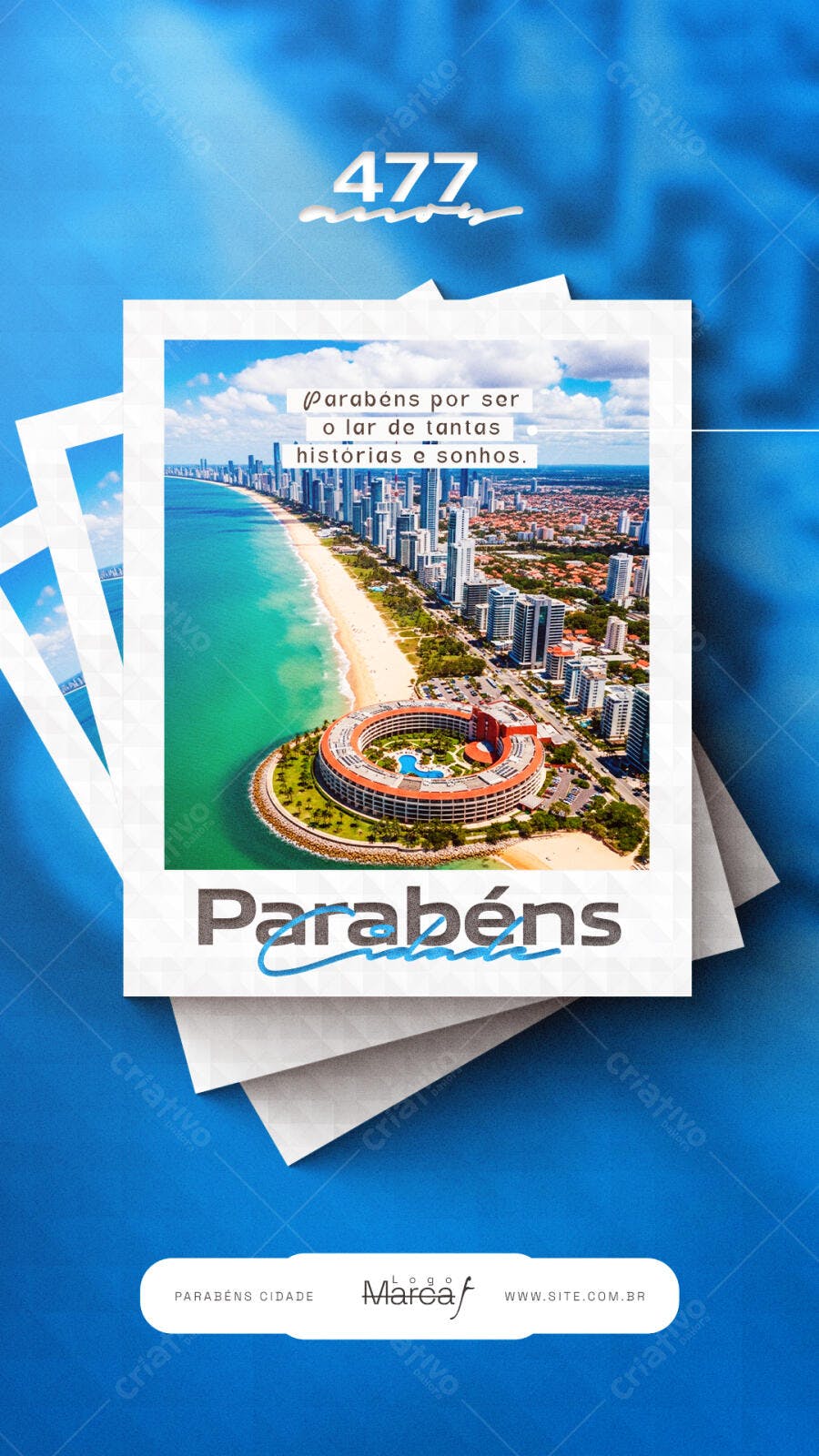 Story Instagram Aniversário Cidade PSD Editável