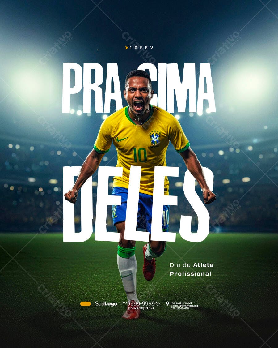 Post Instagram Dia do Atleta Profissional PSD Editável