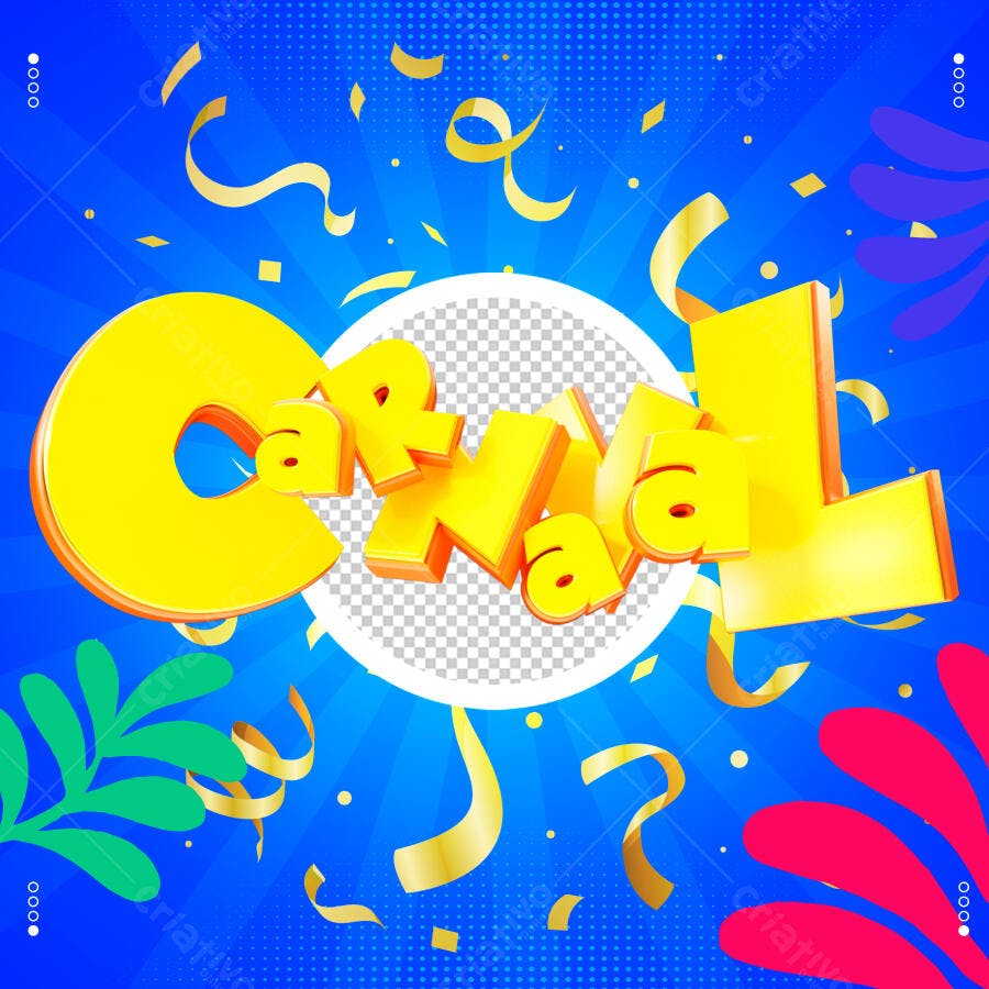 Post Instagram Carnaval Fevereiro PSD Editável