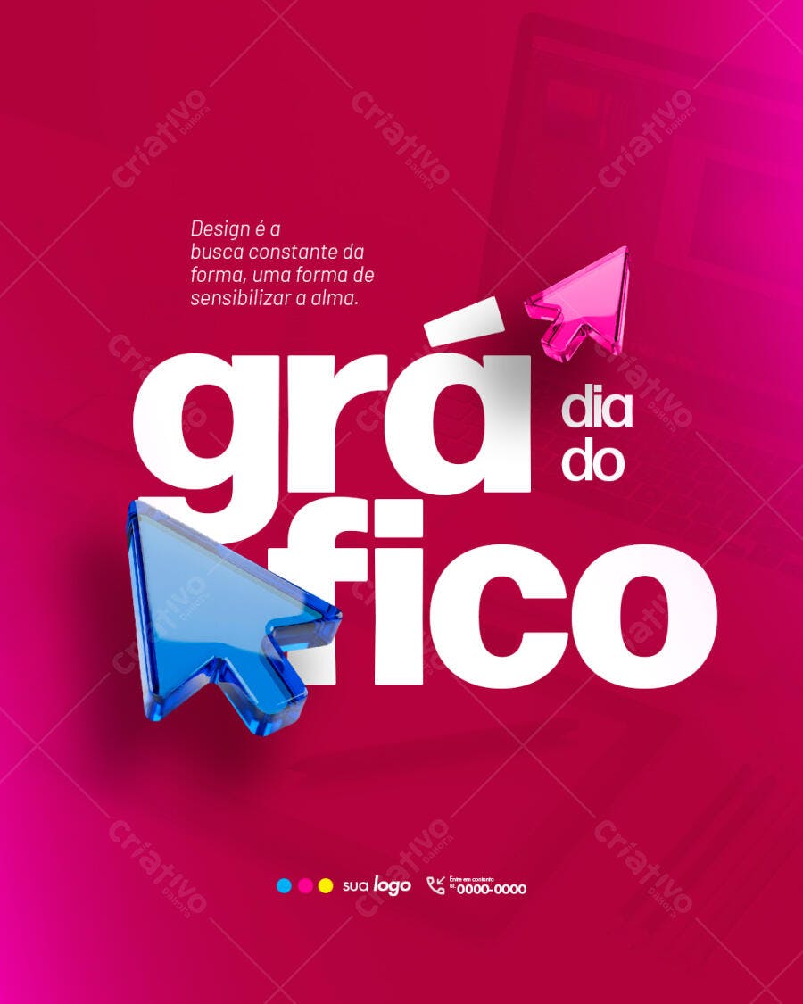 Post Instagram Dia do Designer Gráfico PSD Editável