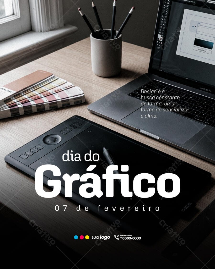 Post Dia do Gráfico 07 de Fevereiro PSD Editável