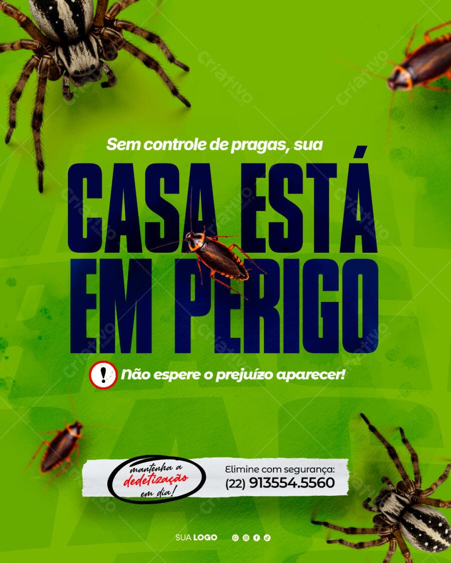 Flyer Dedetização Controle de Pragas PSD Editável