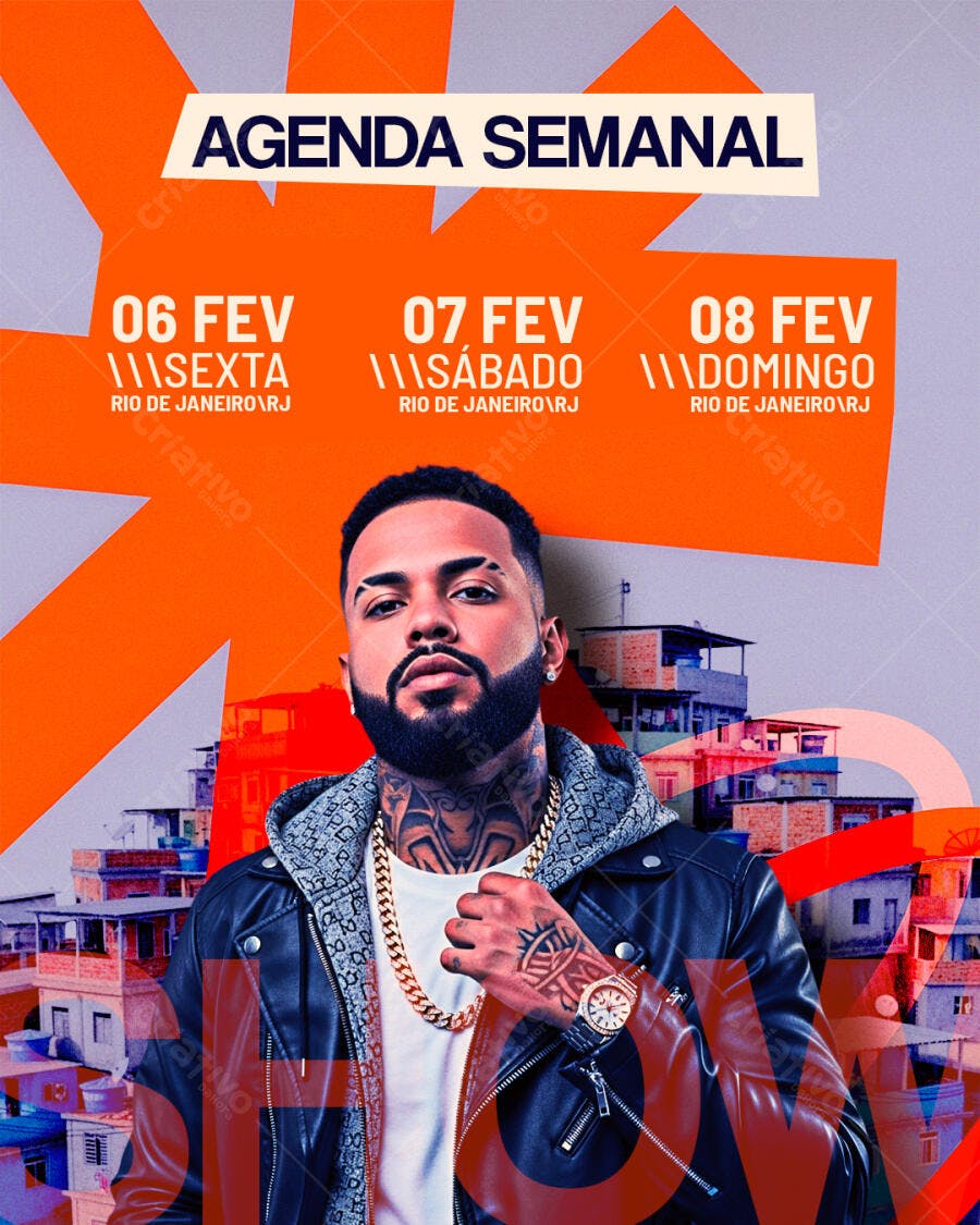 Agenda Semanal Eventos Fevereiro Rio PSD Editável