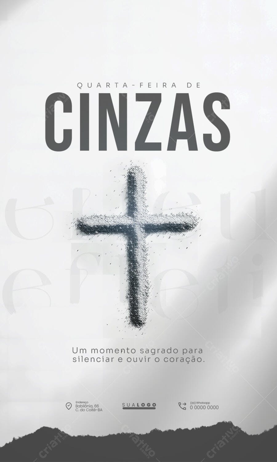 Story Instagram Quarta-feira de Cinzas PSD Editável