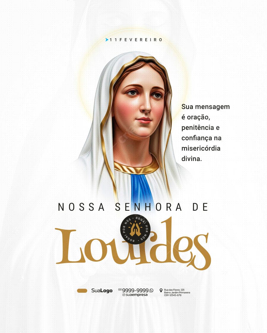 Post Nossa Senhora de Lourdes 11 de Fevereiro PSD Editável