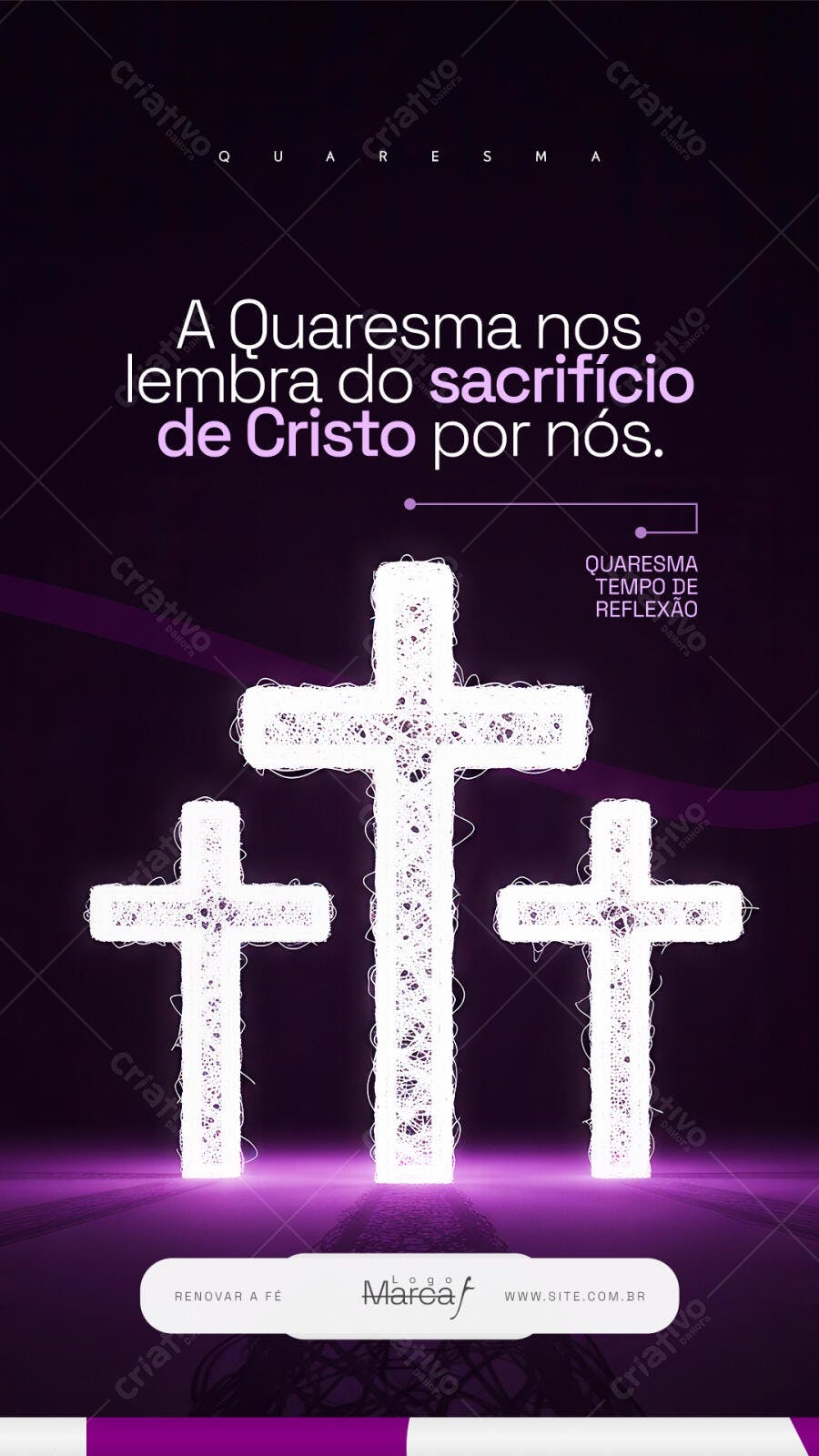 Story Quaresma Igreja Cristã PSD Editável