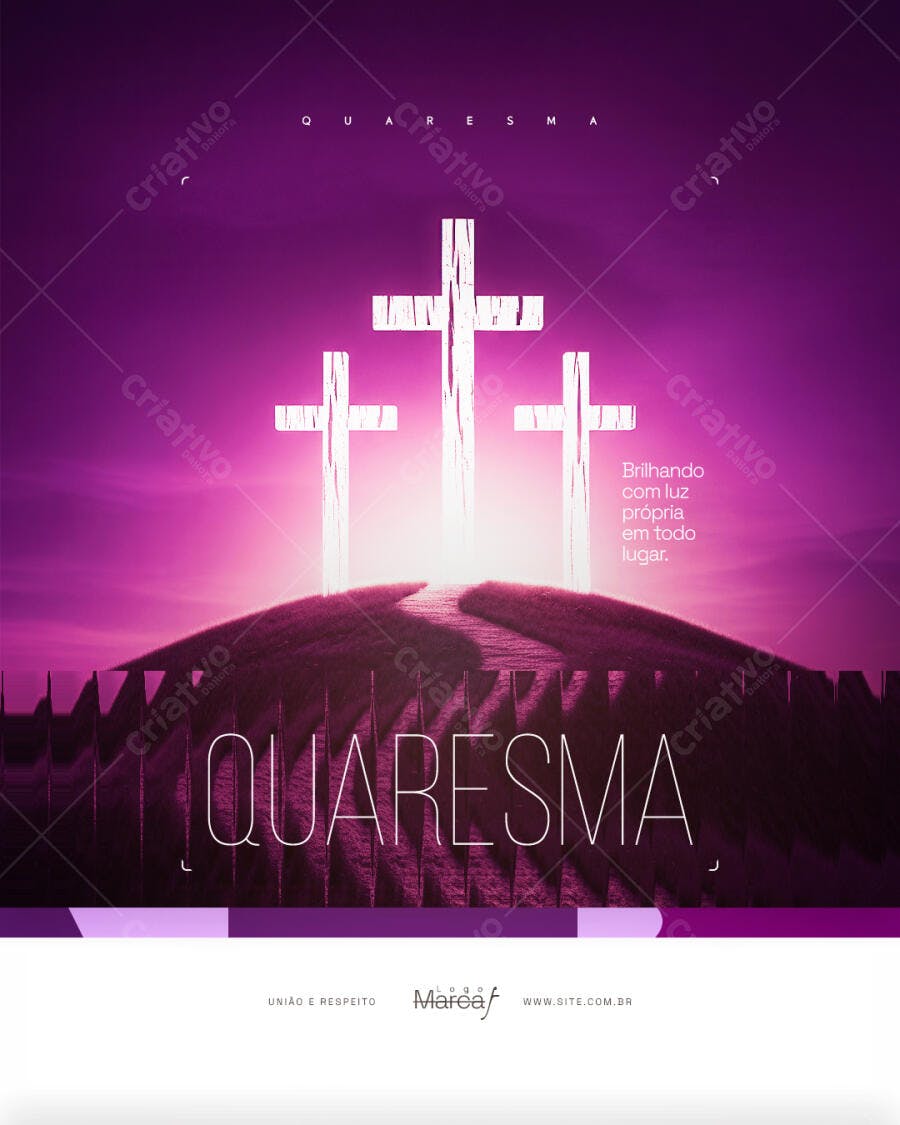 Post Instagram Quaresma Igreja Cristã PSD Editável
