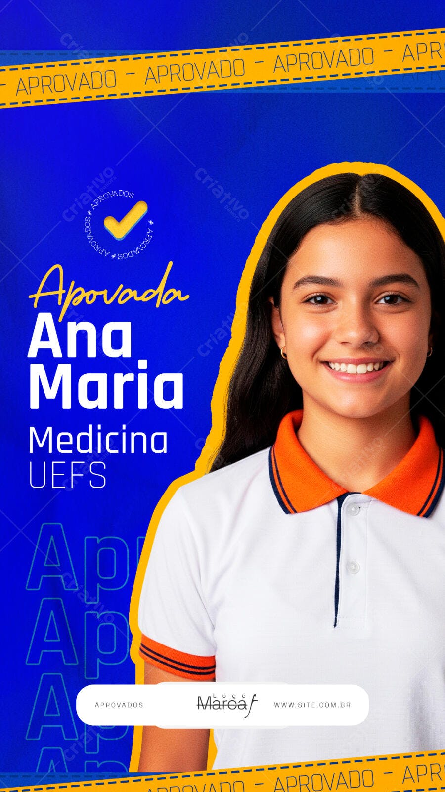 Post Instagram Aprovado Vestibular Educação PSD Editável