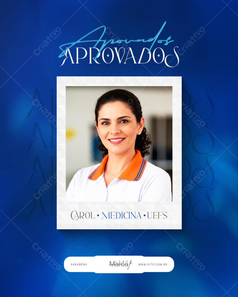 Post Instagram Aprovados Vestibular Educação PSD Editável