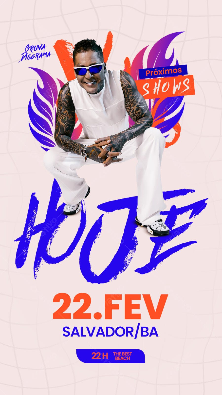 Story Instagram Próximos Shows Evento Musical PSD Editável