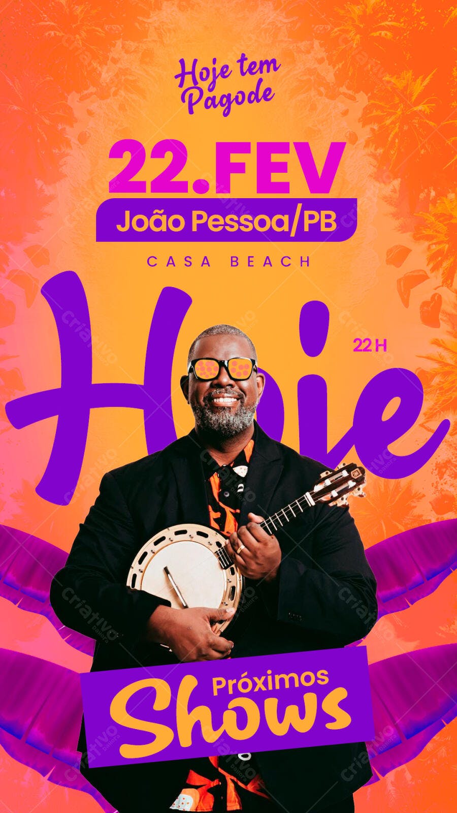 Story Instagram Pagode Show Fevereiro PSD Editável