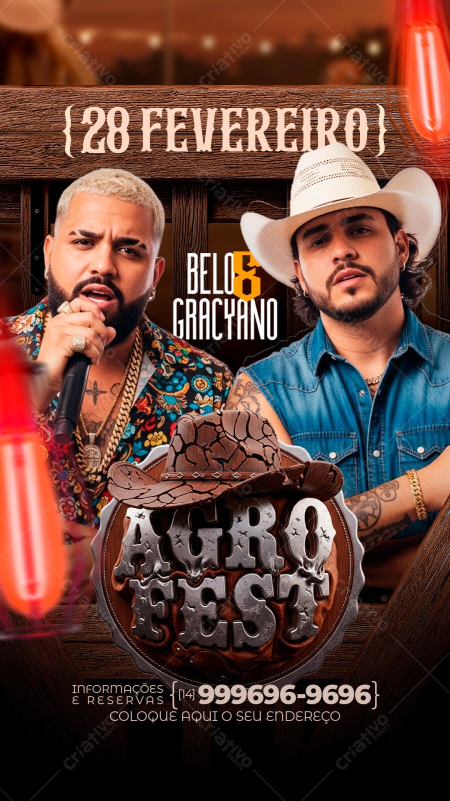 Story Instagram Agro Fest Sertanejo PSD Editável