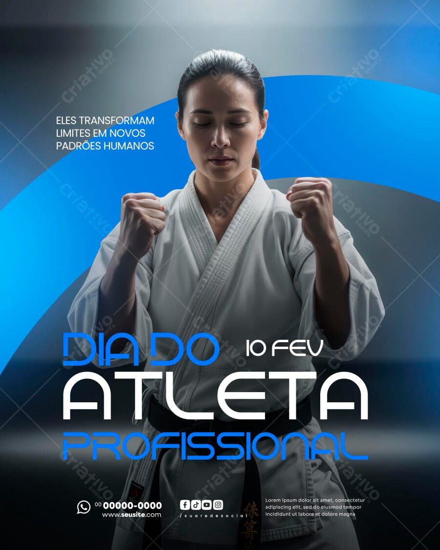 Post Instagram Dia do Atleta Profissional PSD Editável