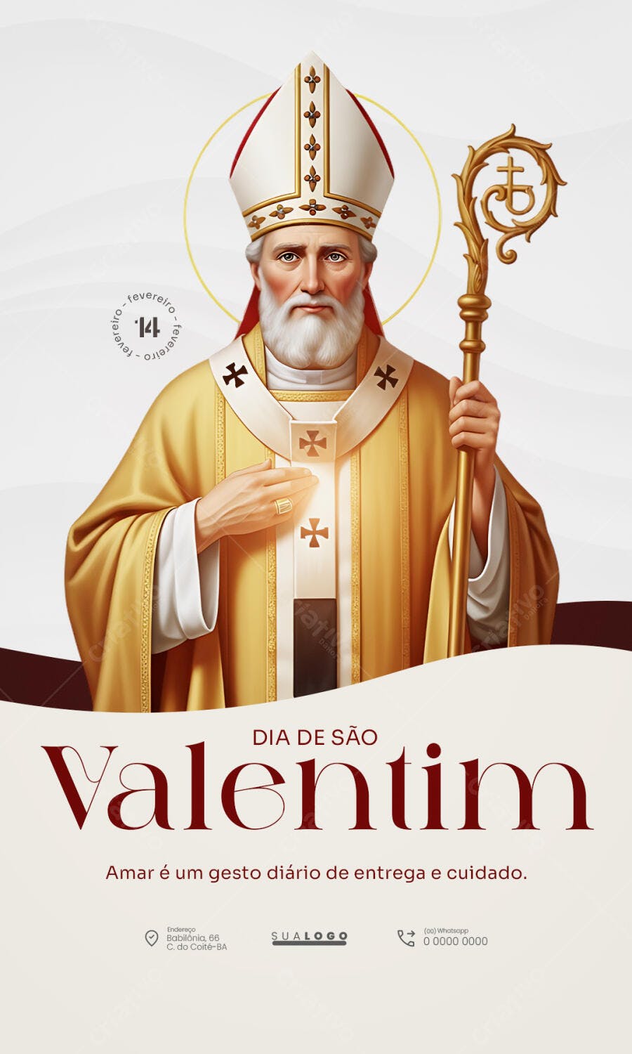 Story Dia de São Valentim Fevereiro PSD Editável