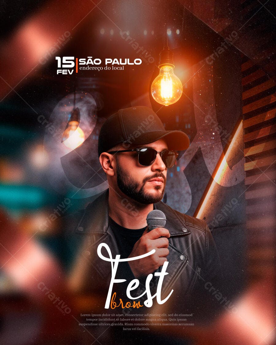 Flyer Evento Musical Fest Show PSD Editável