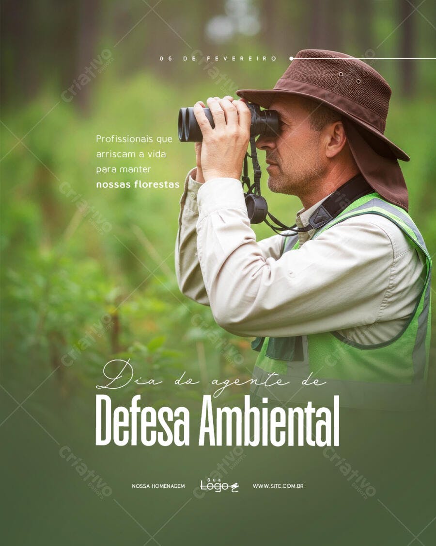 Post Dia da Defesa Ambiental Fevereiro PSD Editável