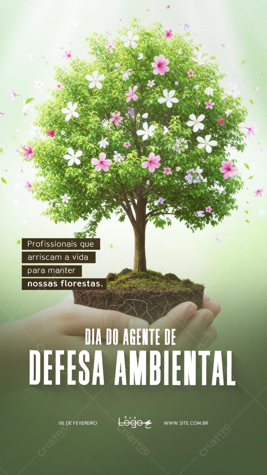 Post Instagram Dia do Agente de Defesa Ambiental PSD Editável