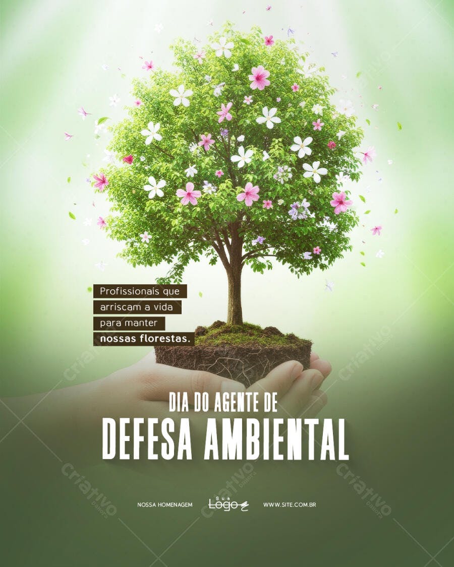 Post Instagram Dia do Agente de Defesa Ambiental PSD Editável