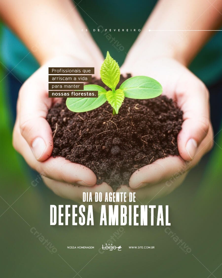 Post Instagram Dia do Agente de Defesa Ambiental PSD Editável