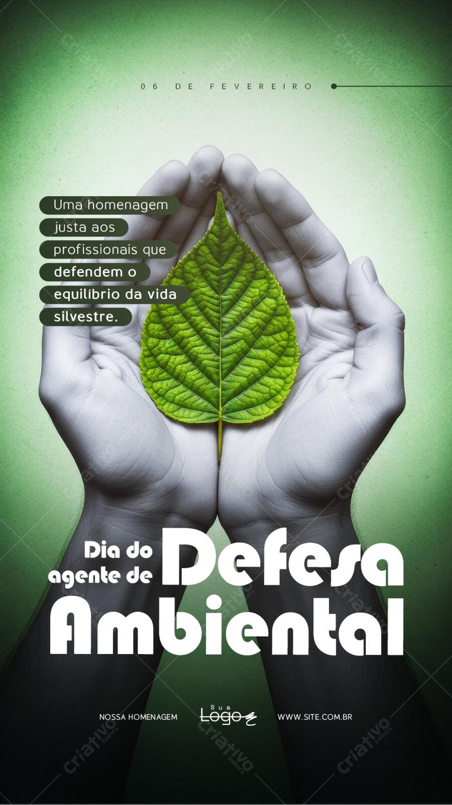 Story Dia do Agente de Defesa Ambiental PSD Editável