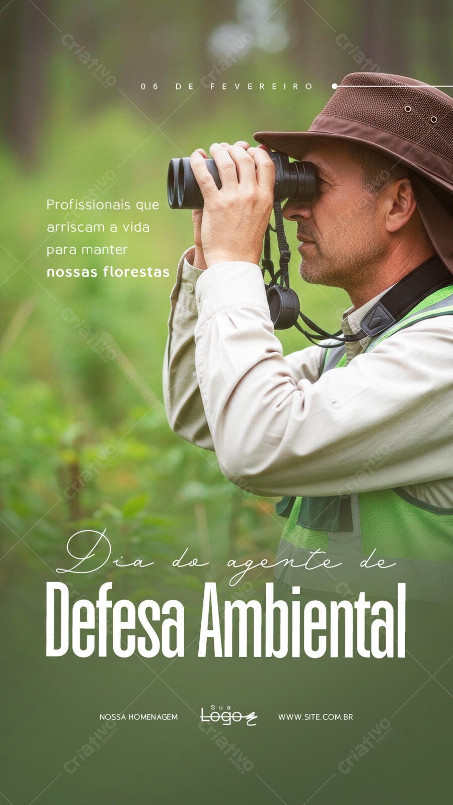 Story Dia da Defesa Ambiental 6 de Fevereiro PSD Editável