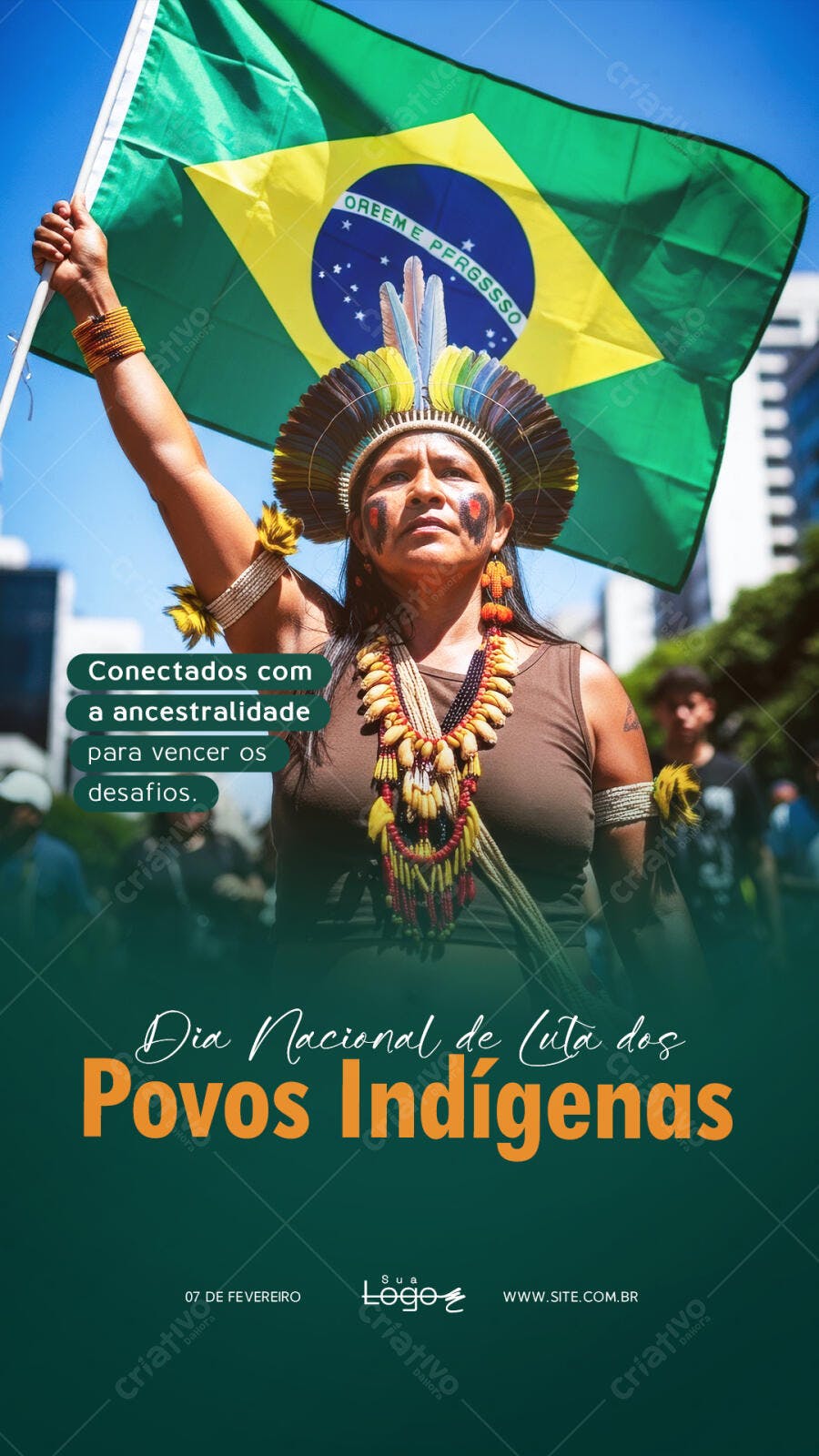 Post Instagram Dia Nacional Luta Povos Indígenas PSD Editável