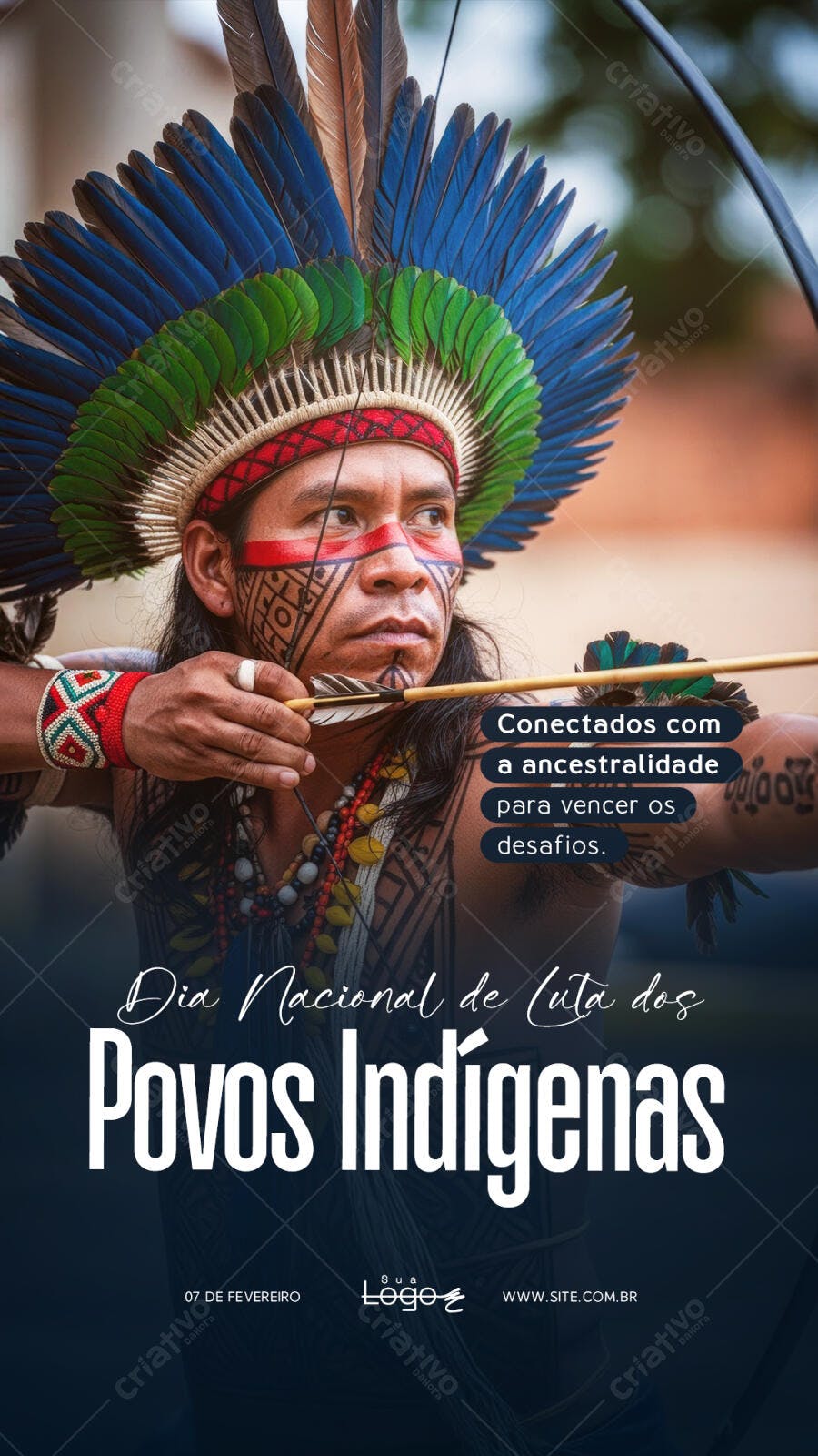 Post Instagram Dia Nacional Luta Povos Indígenas PSD Editável