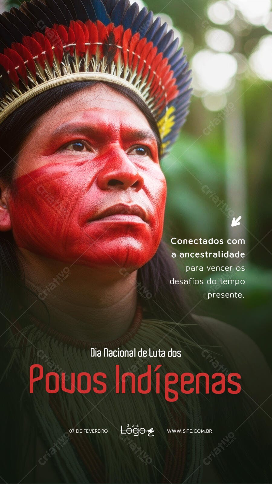 Story Dia Nacional Luta Povos Indígenas PSD Editável