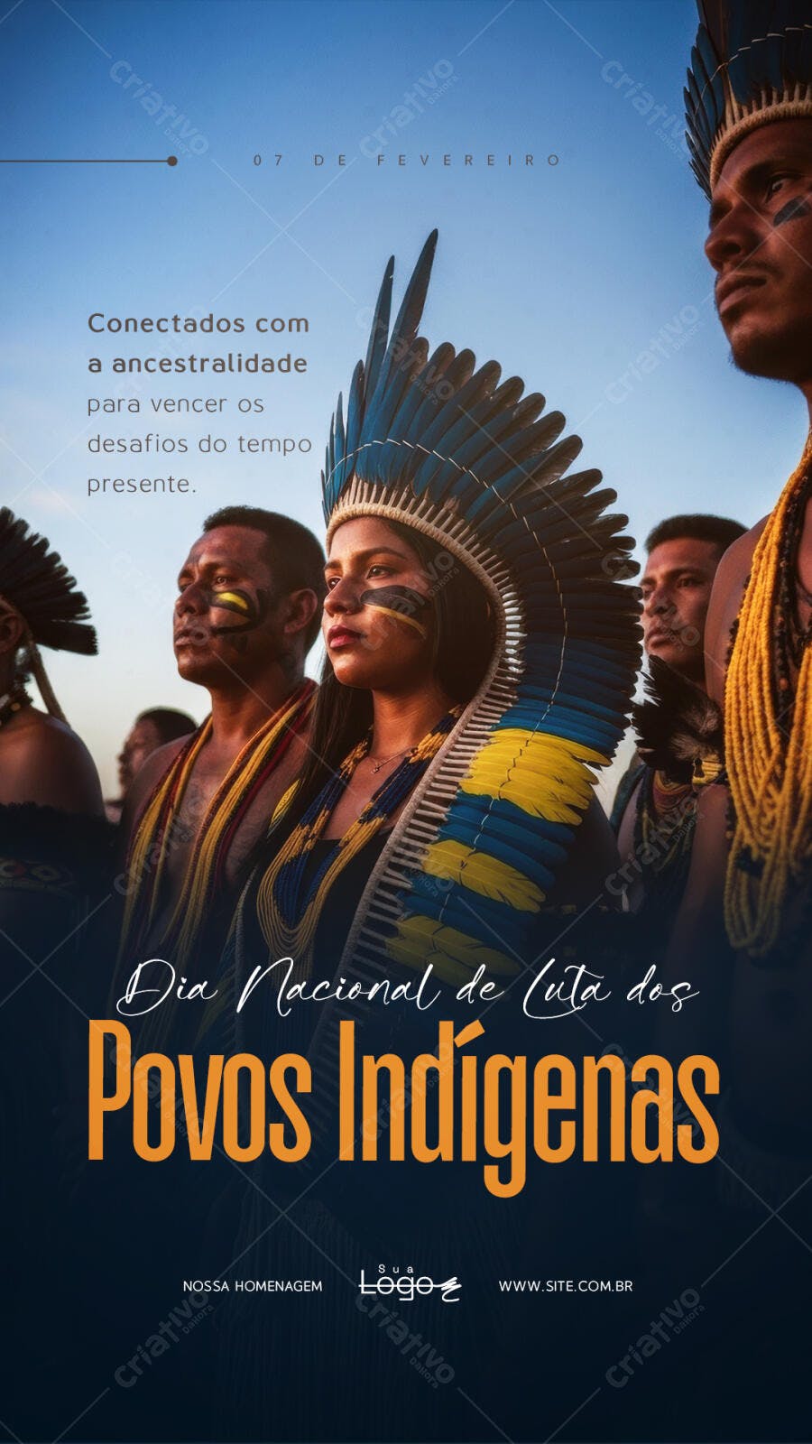 Post Dia Nacional Luta Povos Indígenas PSD Editável