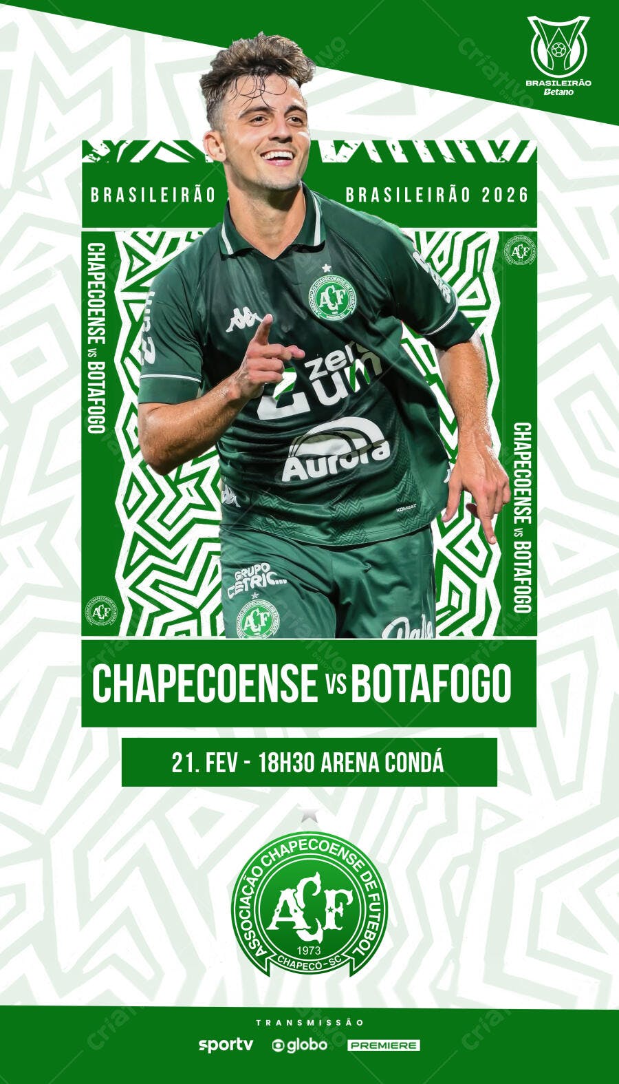 Post Instagram Futebol Campeonato Brasileiro PSD Editável