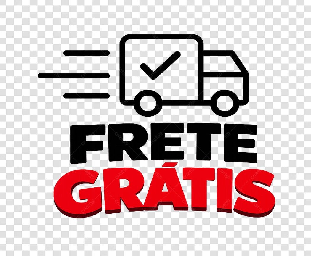 Ícone Caminhão Frete Grátis Flat Design PNG Fundo Transparente