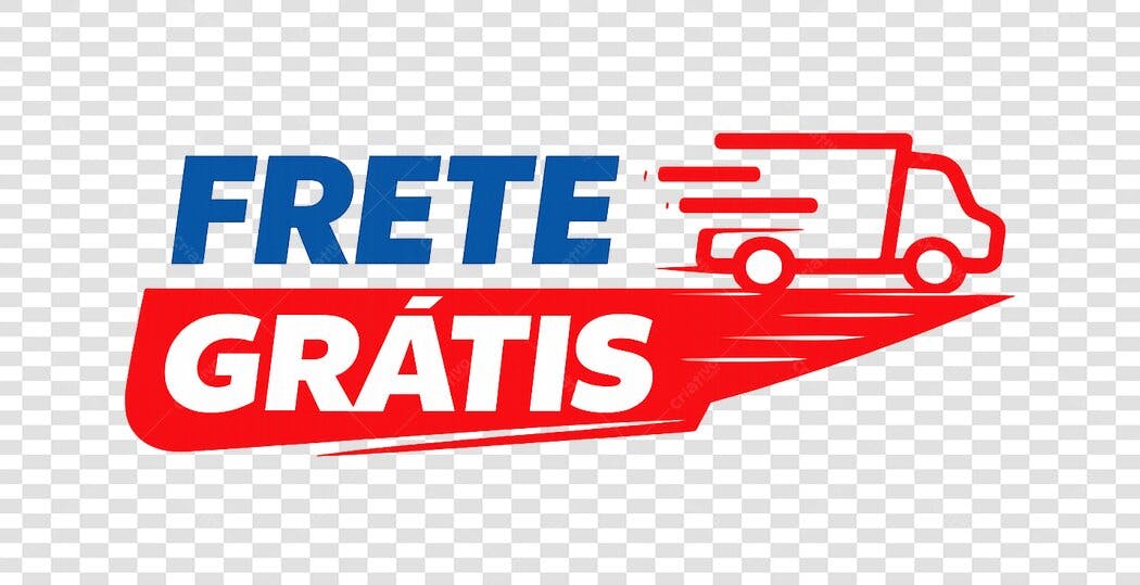 Ícone Frete Grátis Caminhão Azul Vermelho PNG Fundo Transparente