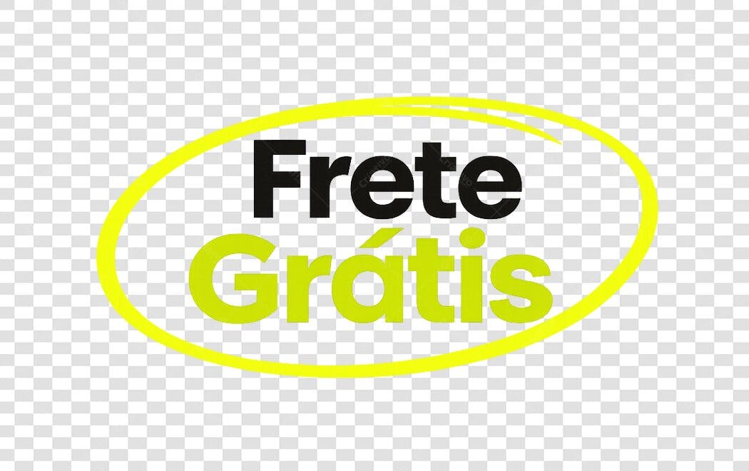 Elemento Decorativo Frete Grátis Círculo Amarelo PNG Fundo Transparente