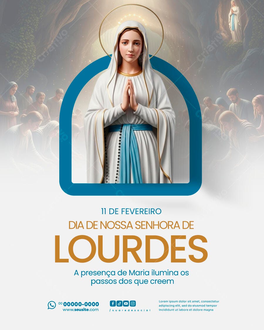 Post Nossa Senhora de Lourdes 11 de Fevereiro PSD Editável