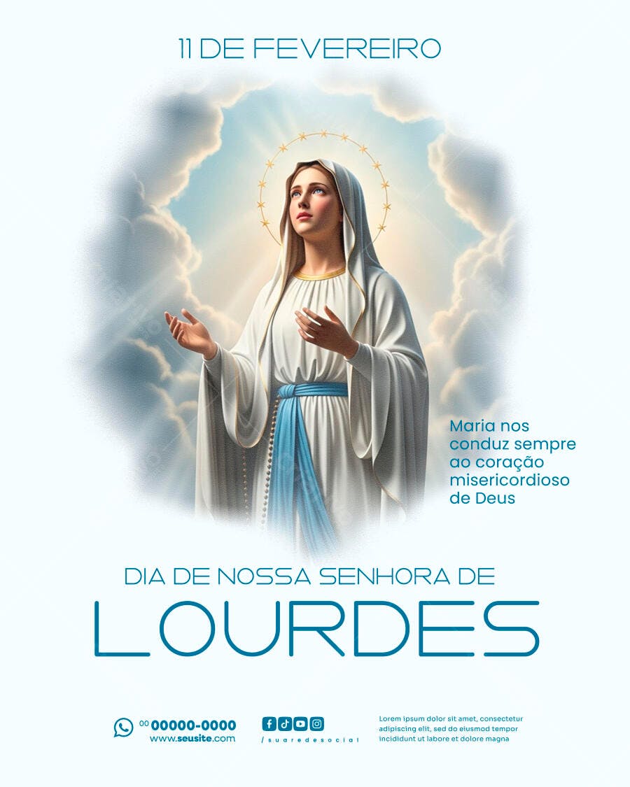 Post Nossa Senhora de Lourdes 11 de Fevereiro PSD Editável