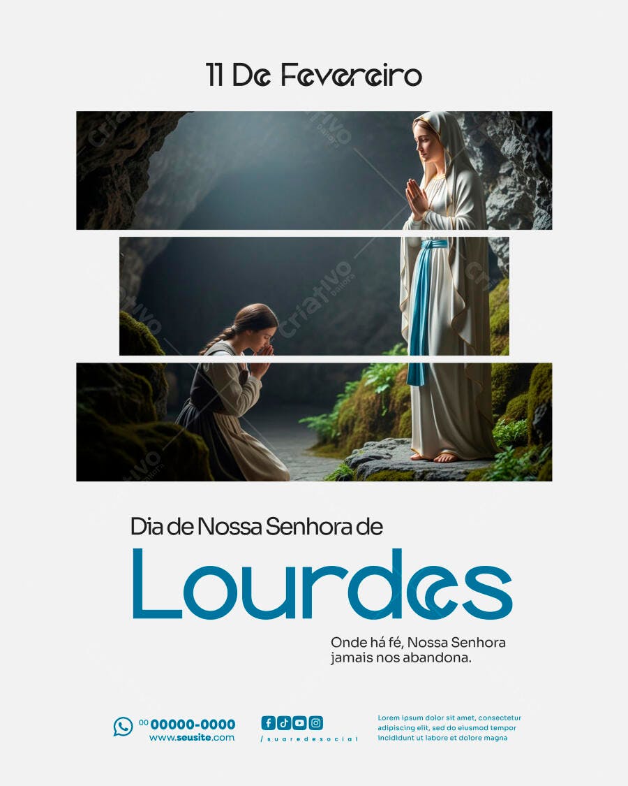 Post Nossa Senhora de Lourdes 11 de Fevereiro PSD Editável