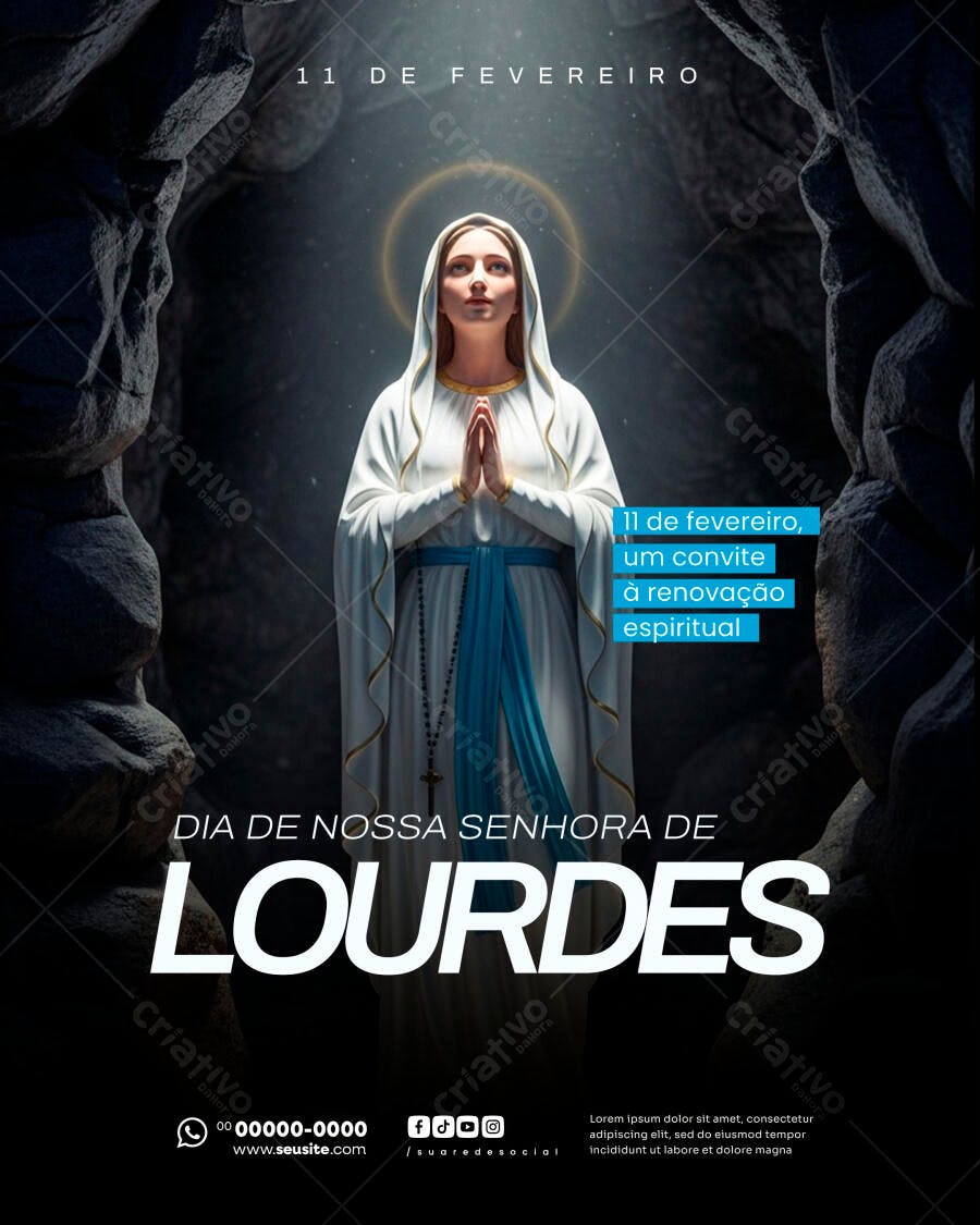 Post Nossa Senhora de Lourdes 11 de Fevereiro PSD Editável