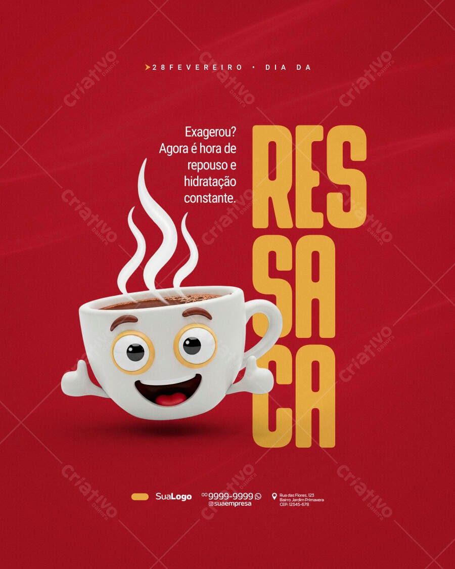 Post Instagram Resaca Carnaval 28 de Fevereiro PSD Editável