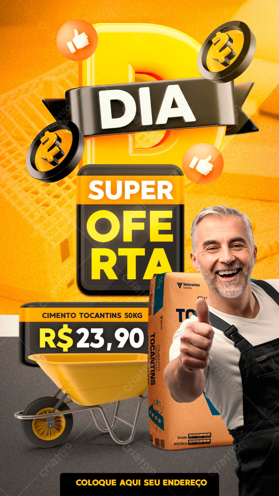 Story Super Oferta Material Construção PSD Editável