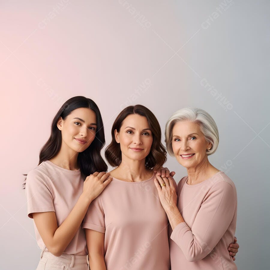 Foto Mulheres de Diferentes Gerações Juntas Sorrindo