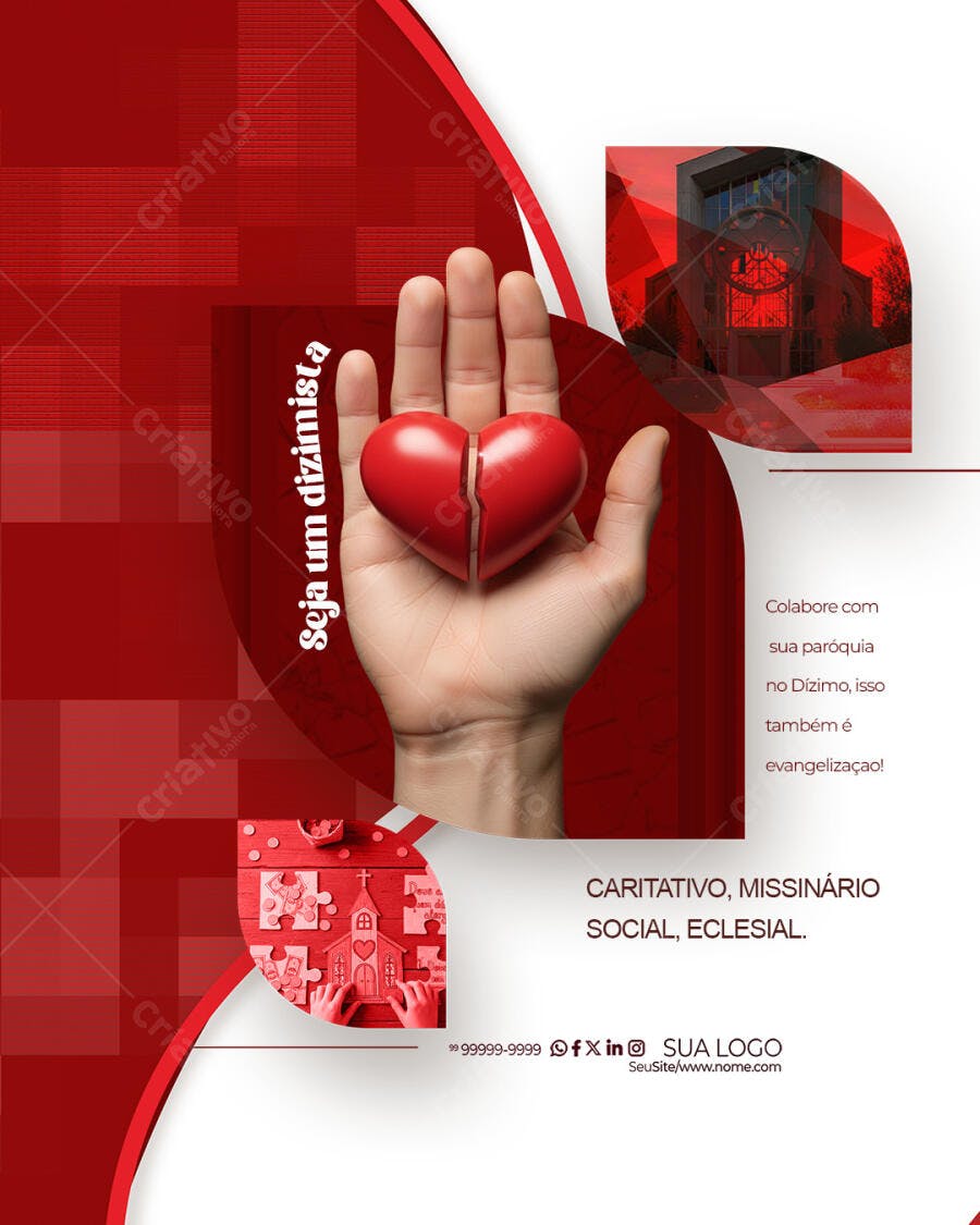 Flyer Dízimo Igreja Evangélica PSD Editável