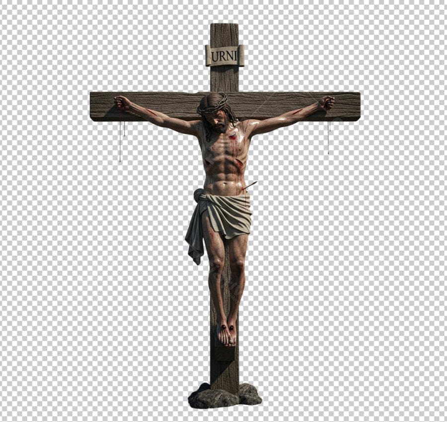 Jesus Cristo Cruz Crucifixo PNG Transparente Editável