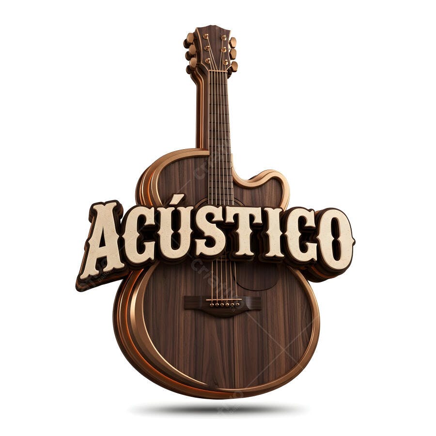 Logo Violão Acústico Música Clássica Instrumento Musical