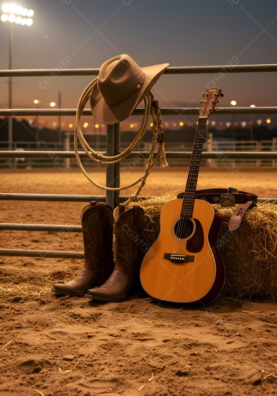 Foto Chapéu Bota Viola Rodeio Country Noite